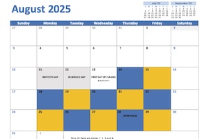  2025-26 Blue/Orange A/B Calendar